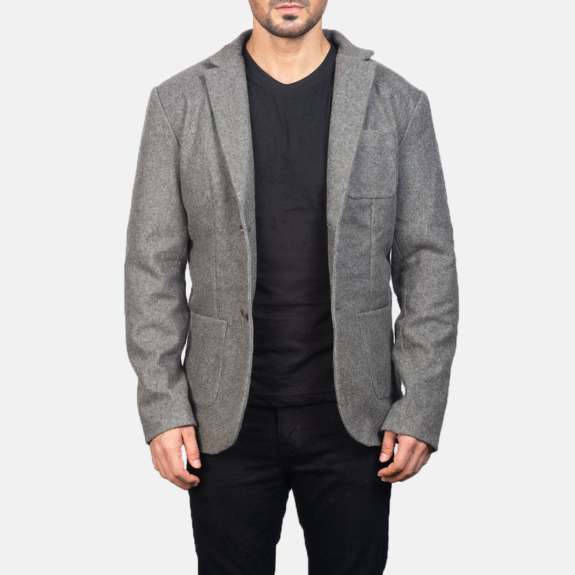 Borges Grey Wool Blazer чоловіча