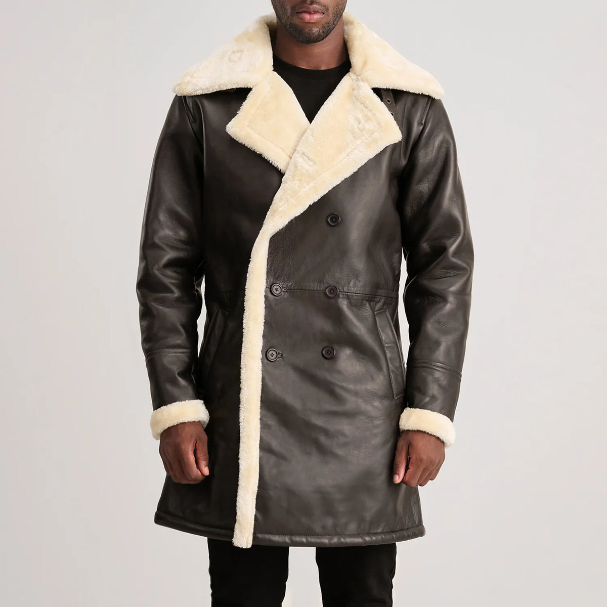 
Charles Шкіряне пальто Коричневий Shearling Шкіряне пальто для Чоловіків – alternate product view 4