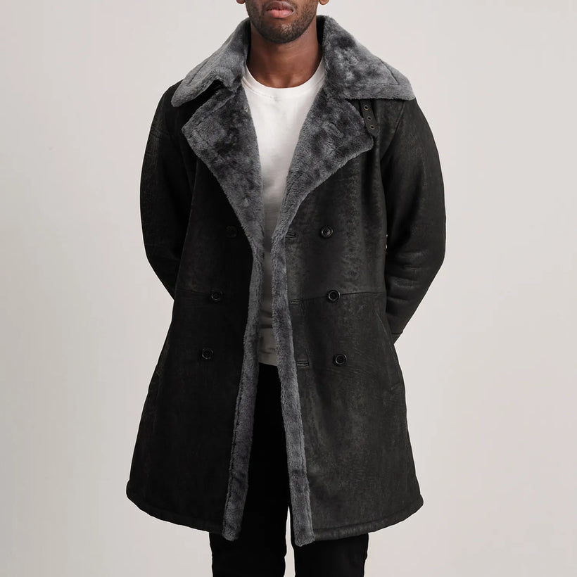 Charles Coat Коричнева Shearling Coat чоловіча