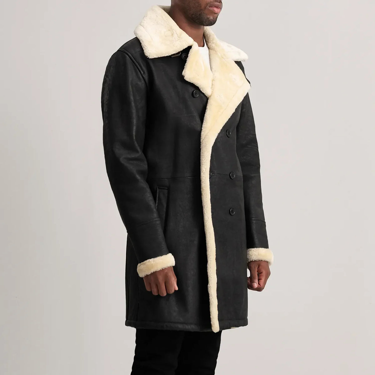 
Charles Шкіряне пальто Коричневий Shearling Шкіряне пальто для Чоловіків – alternate product view 2