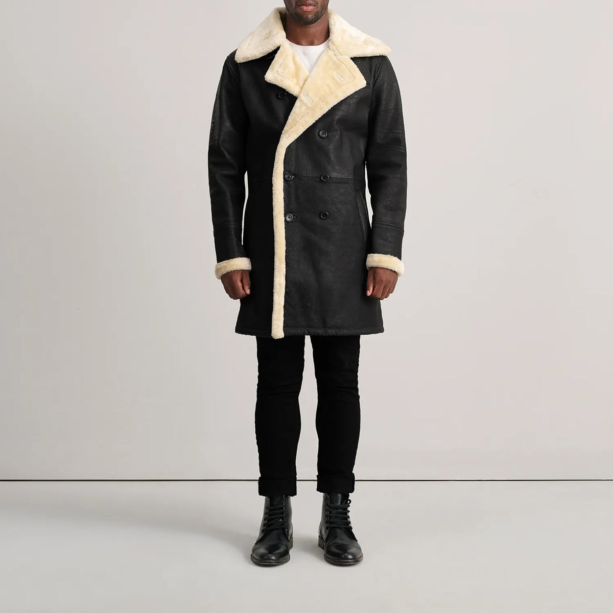 
Charles Шкіряне пальто Коричневий Shearling Шкіряне пальто для Чоловіків – alternate product view 3