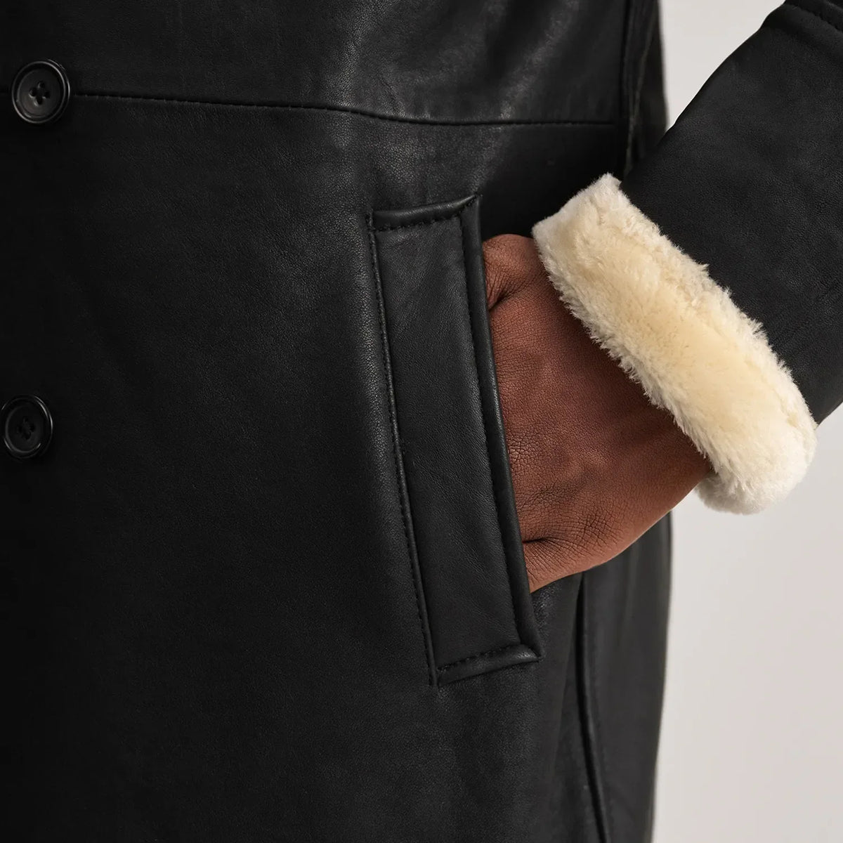 
Charles Шкіряне пальто Коричневий Shearling Шкіряне пальто для Чоловіків – alternate product view 6