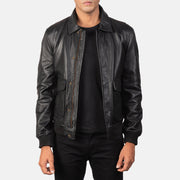 Coffmen Brown Suede A2 Bomber Jacket in Brown Goatskin Suede - Front Profile View &amp; Tailored Silhouette | Buy Online