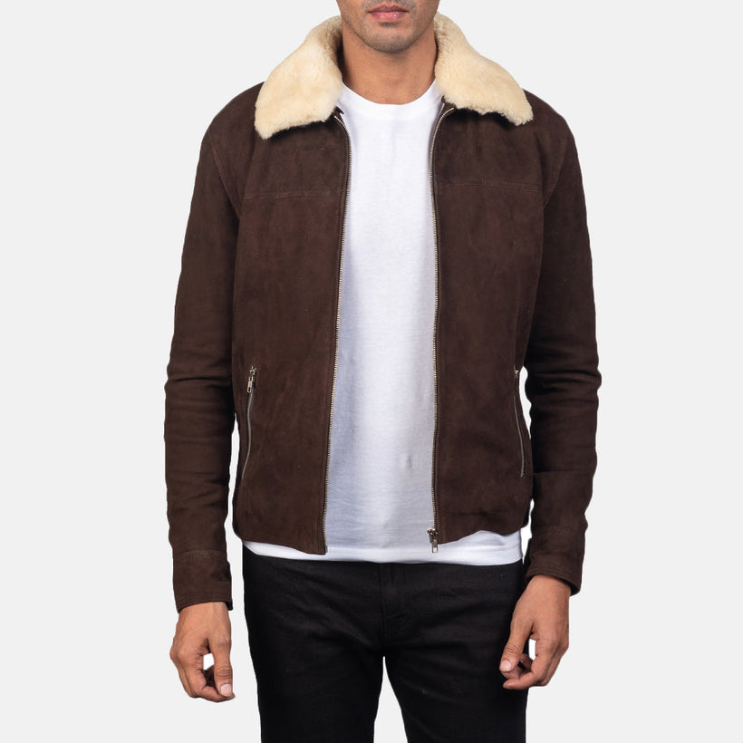 Coffner Коричнева Shearling Fur Шкіряна куртка чоловіча