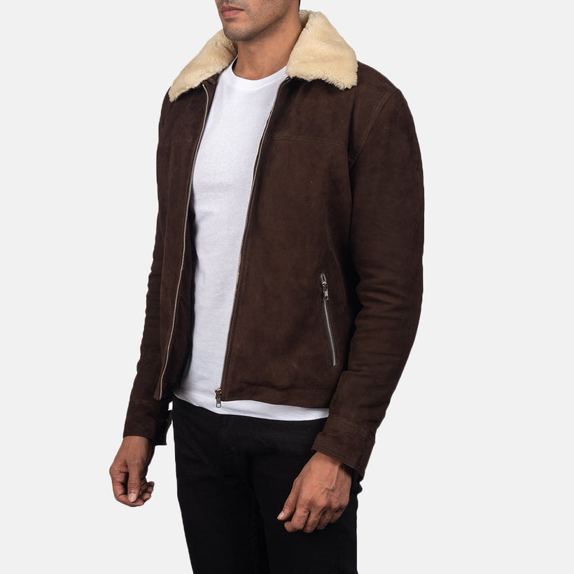 Coffner Коричнева Shearling Fur Шкіряна куртка чоловіча