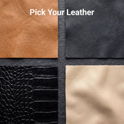 
Крупний план деталей of Classic Collar & Heavy-Duty Zipper Hardware on Design Your Custom Leather Jacket | Free Shipping & Alteration