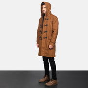 
Khaki Synthetic Wool Trench Coat - Вигляд ззаду з ідеальною посадкою по плечах та рівним подолом