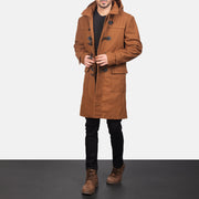 
Drake Khaki Wool Duffle Coat - Вигляд збоку з ергономічним кроєм рукава