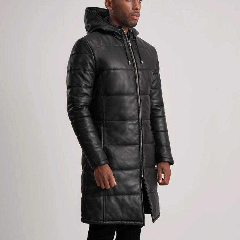 Floyd Шкіряне пальто Рудий Puffer Шкіряна куртка для Чоловіків