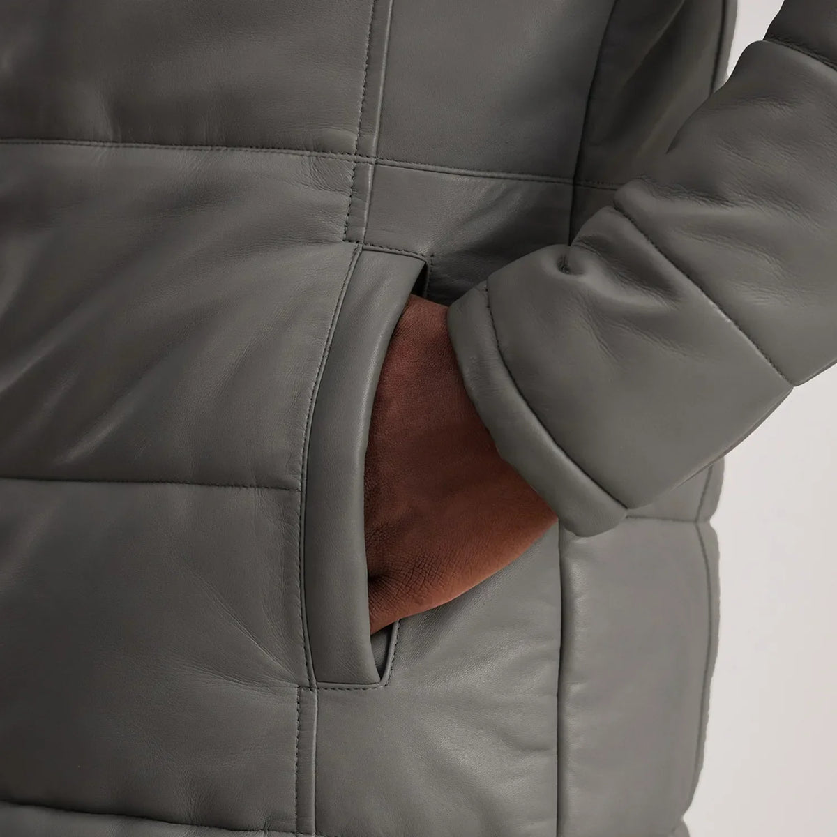 
Floyd Шкіряне пальто Рудий Puffer Шкіряна куртка для Чоловіків – alternate product view 6