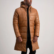 
Floyd Шкіряне пальто Рудий Puffer Шкіряна куртка для Чоловіків – alternate product view 1