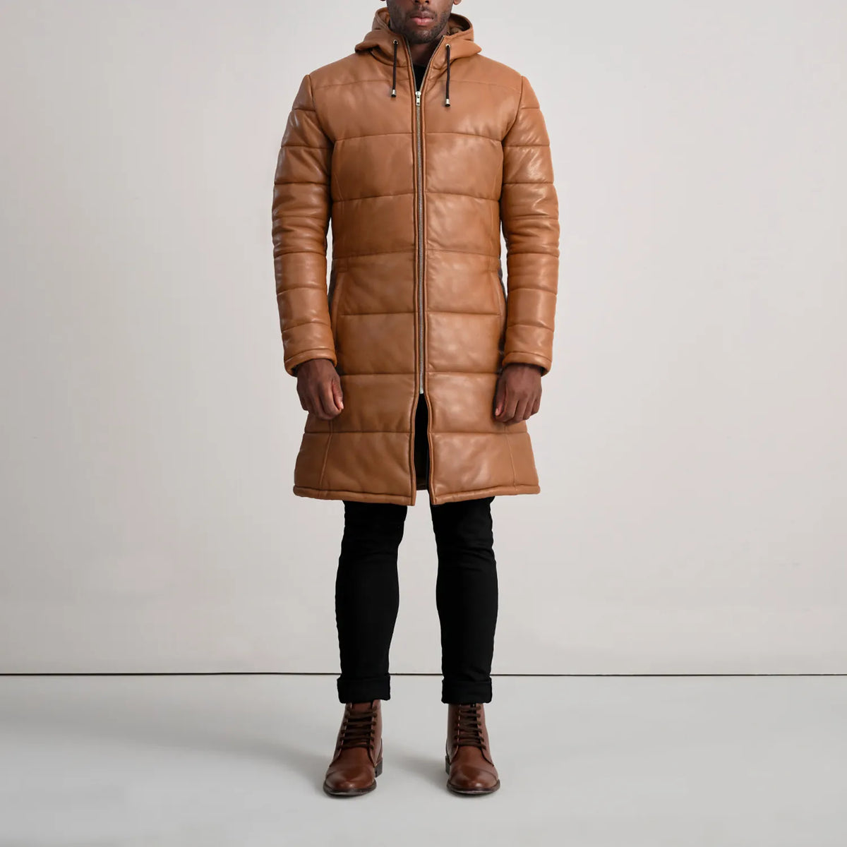 
Floyd Шкіряне пальто Рудий Puffer Шкіряна куртка для Чоловіків – alternate product view 3
