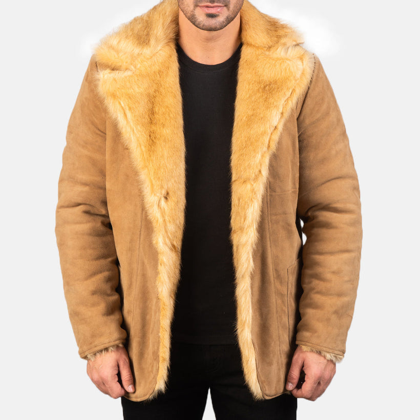 Furlong Coat Beige Leather Coat чоловіча