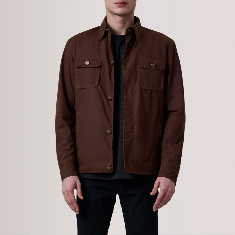 Irwin Коричнева Waxed Canvas Field Шкіряна куртка чоловіча