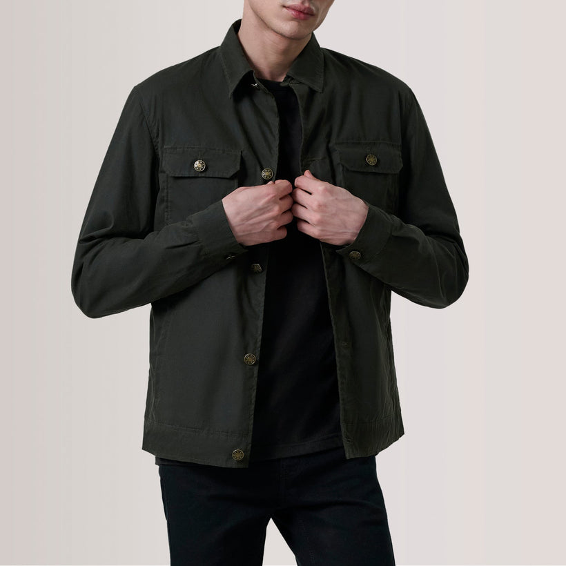 Irwin Olive Waxed Canvas Field Шкіряна куртка чоловіча