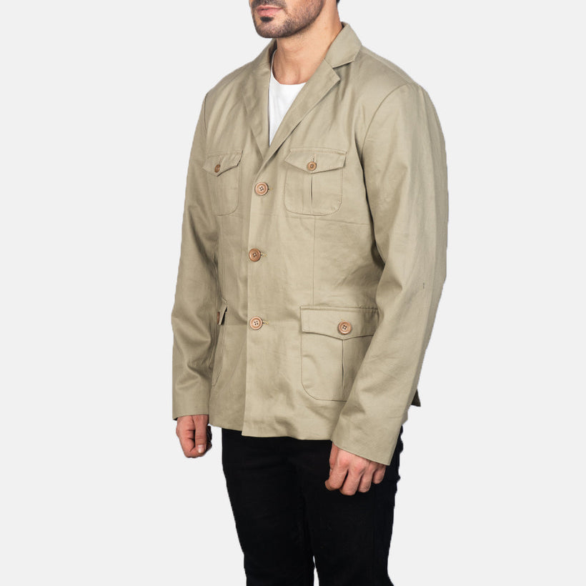 Kajetan Beige Safari Шкіряна куртка чоловіча