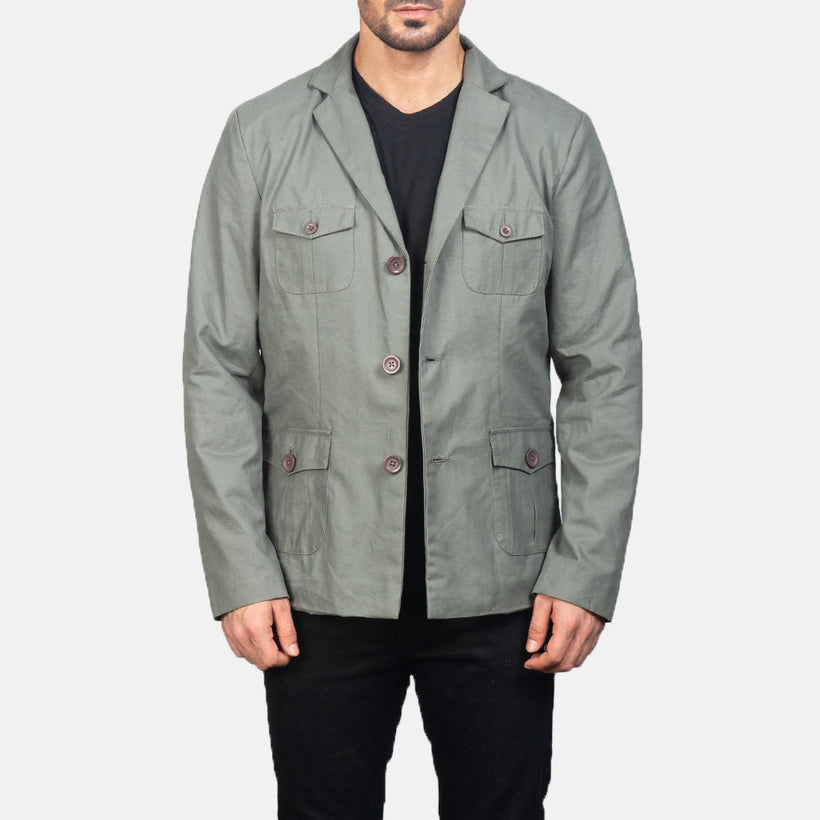 Kajetan Grey Safari Шкіряна куртка чоловіча