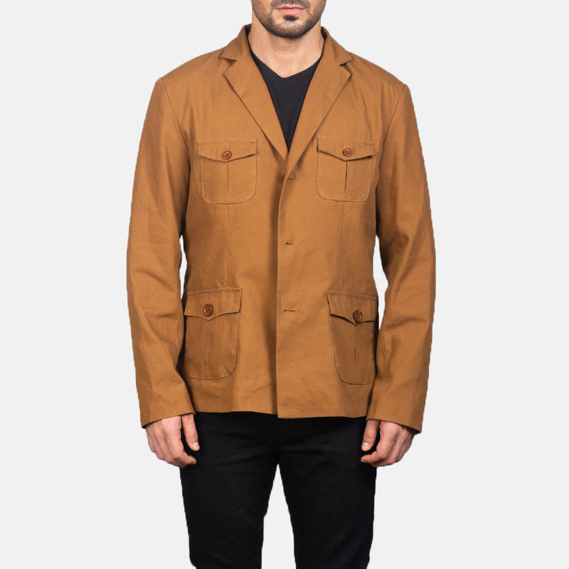 Kajetan Khaki Safari Шкіряна куртка чоловіча