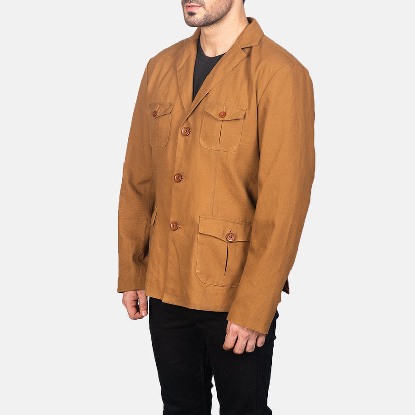 Kajetan Khaki Safari Шкіряна куртка чоловіча