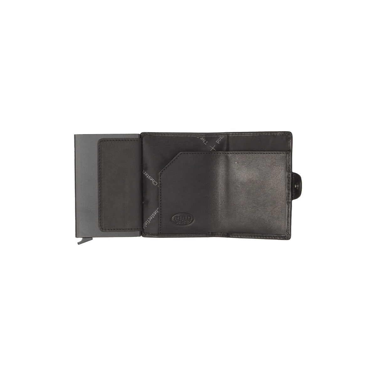 
Classic 100% Full-Grain Leather Card Holder - Вигляд ззаду з посиленими шкіряними ременями та прострочкою