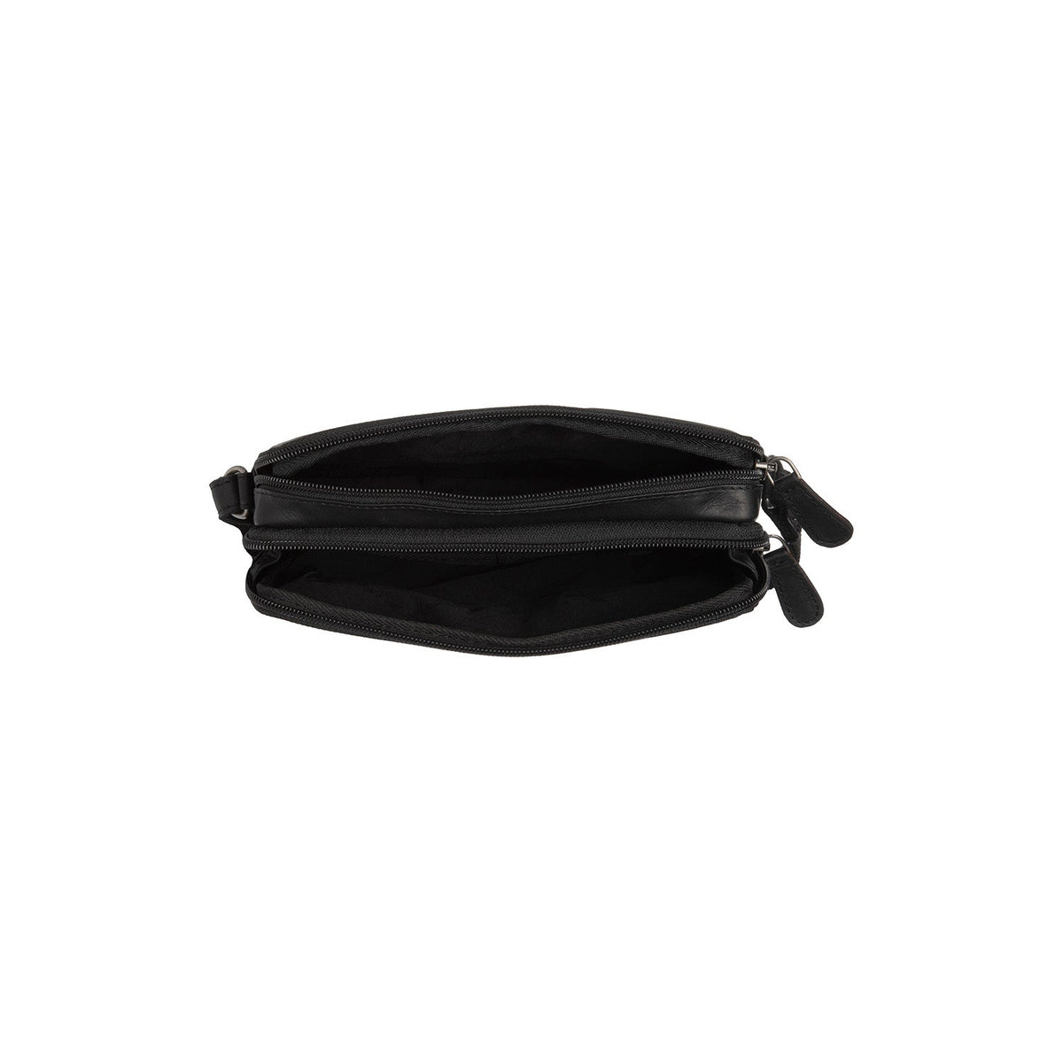 
Solid Antique Brass Hardware & Heavy-Duty Dual Zipper Detail on Ellon Шкіряна сумка через плече