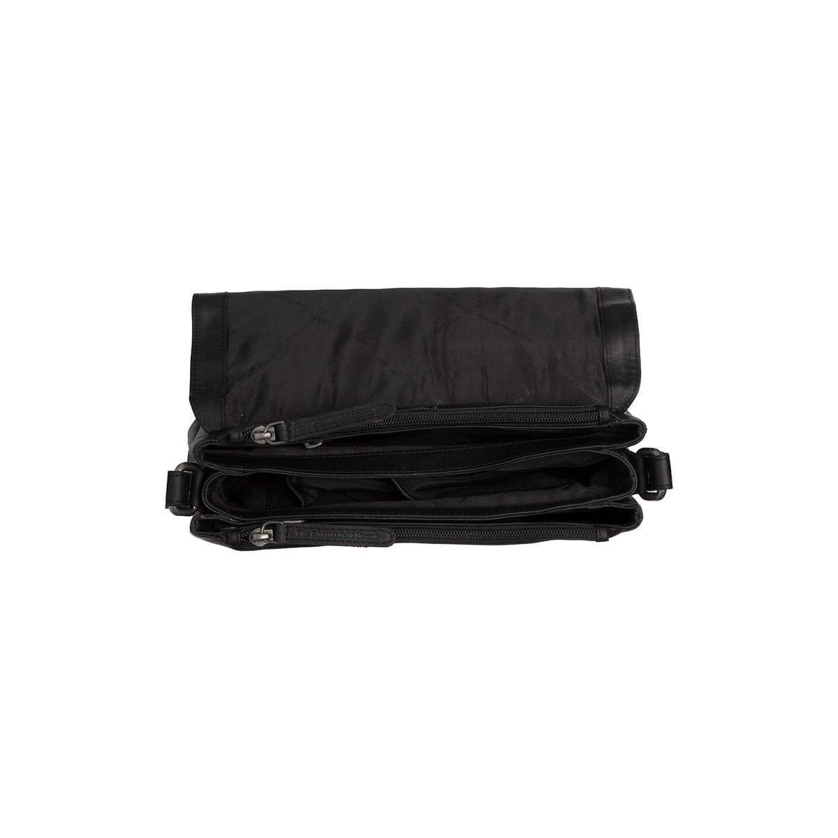 
Solid Antique Brass Hardware & Heavy-Duty Dual Zipper Detail on Laverton Шкіряна сумка через плече