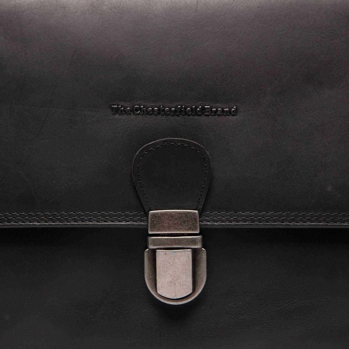 
Classic 100% Full-Grain leather Bag - Вигляд ззаду з посиленими шкіряними ременями та прострочкою