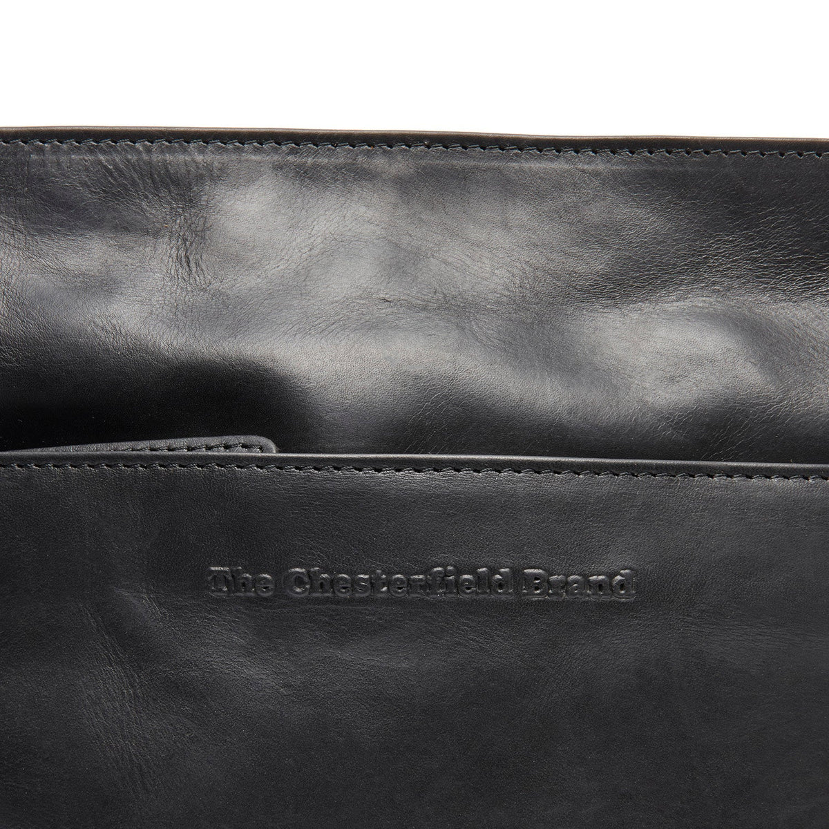 
Classic 100% Full-Grain leather Bag - Вигляд ззаду з посиленими шкіряними ременями та прострочкою