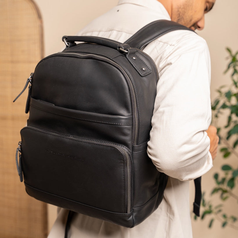 Austin Full-Grain Leather Laptop Backpack жіноча