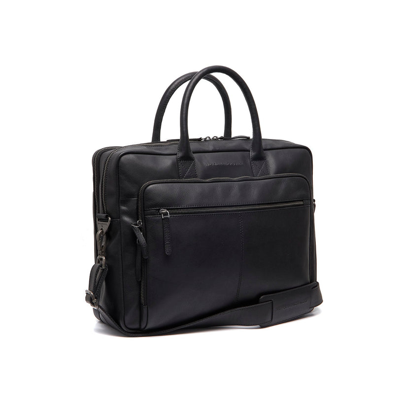 Tacama Full-Grain Leather Laptop Bag in Classic 100% Full-Grain Leather - Full Exterior Front Profile View | Buy Online