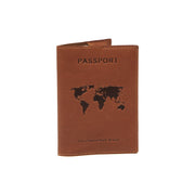 
Cognac Leather Passport Case для Жінок для Жінок, front view