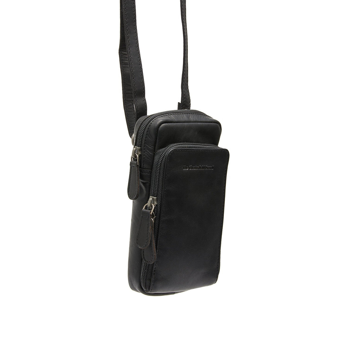 Valdes Full-Grain Leather Phone Bag з класичної 100% шкіри вищого гатунку - Вигляд спереду та приталений силует | Купити в офіційному онлайн-магазині