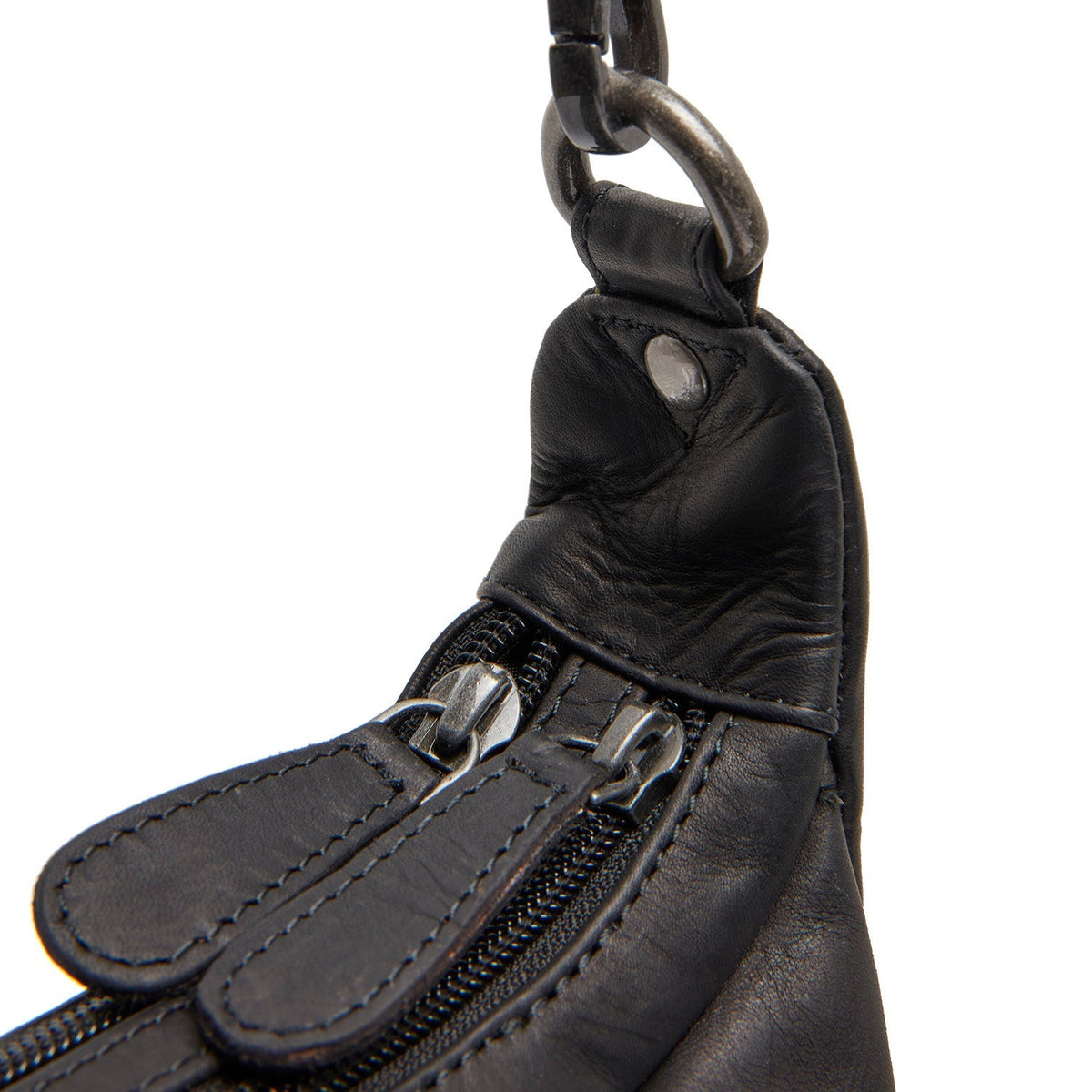 
Classic 100% Full-Grain leather Bag - Вигляд ззаду з посиленими шкіряними ременями та прострочкою