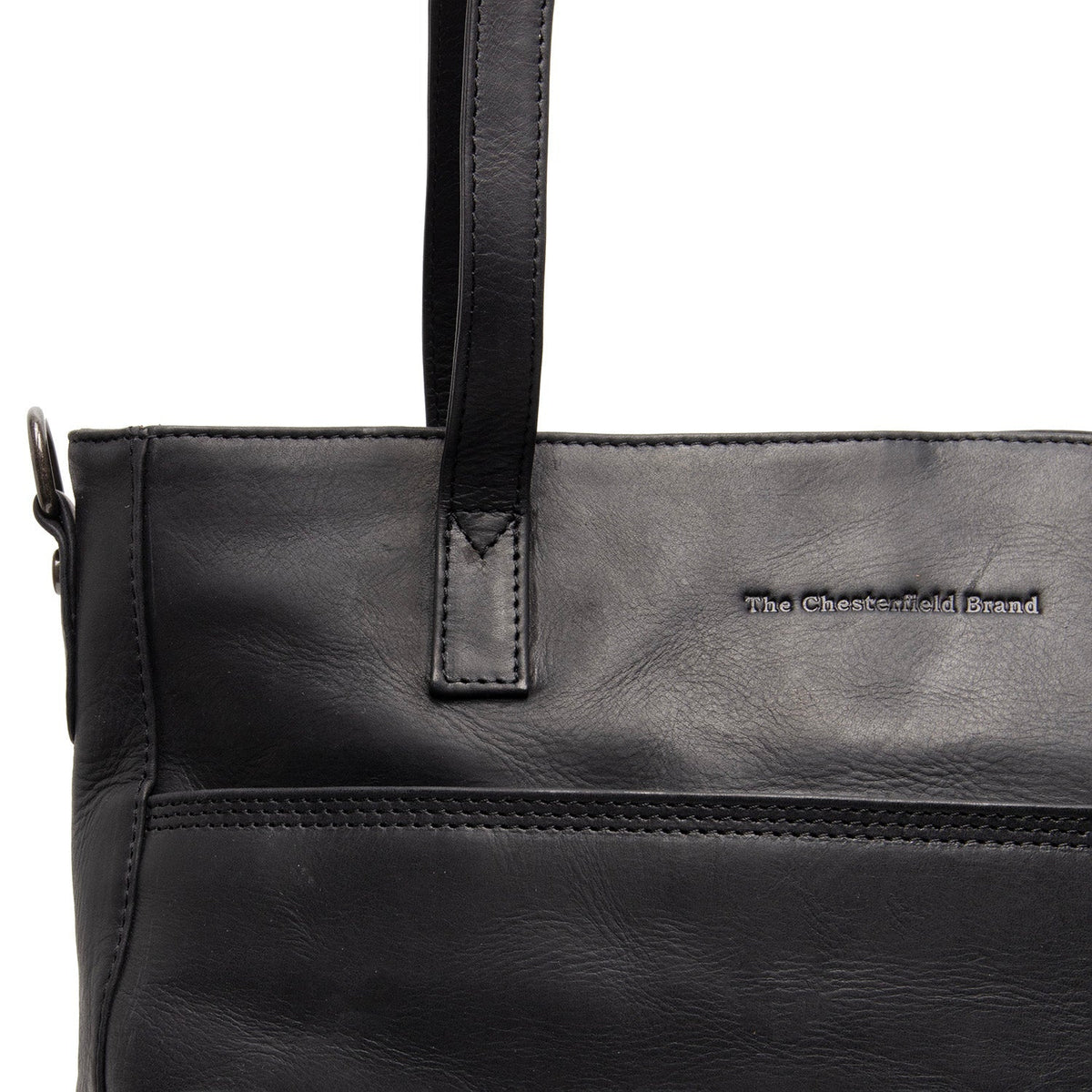 
Classic 100% Full-Grain leather Bag - Вигляд ззаду з посиленими шкіряними ременями та прострочкою