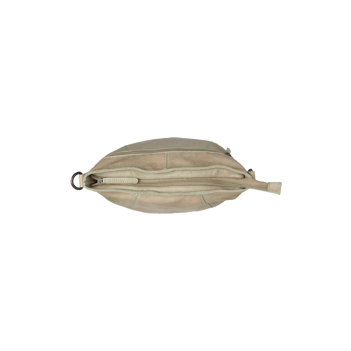 Sintra Full-Grain Leather Shoulder Bag - Бічний профіль із глибиною складок та місткістю