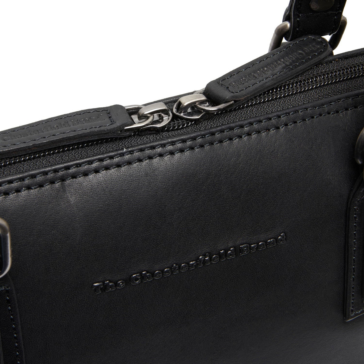 
Classic 100% Full-Grain leather Bag - Вигляд ззаду з посиленими шкіряними ременями та прострочкою