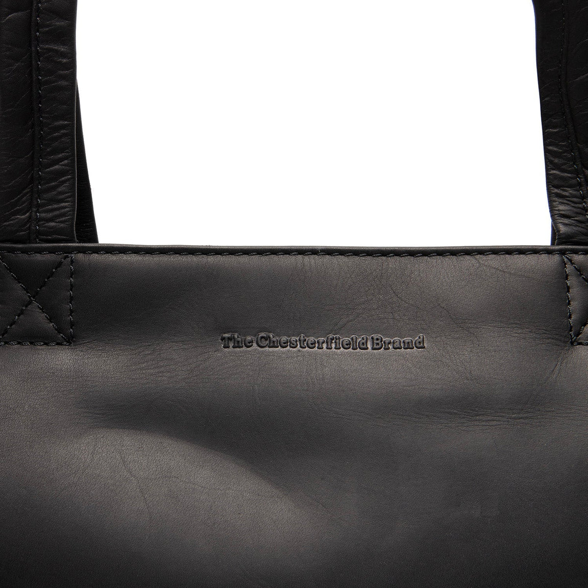 
Classic 100% Full-Grain leather Bag - Вигляд ззаду з посиленими шкіряними ременями та прострочкою