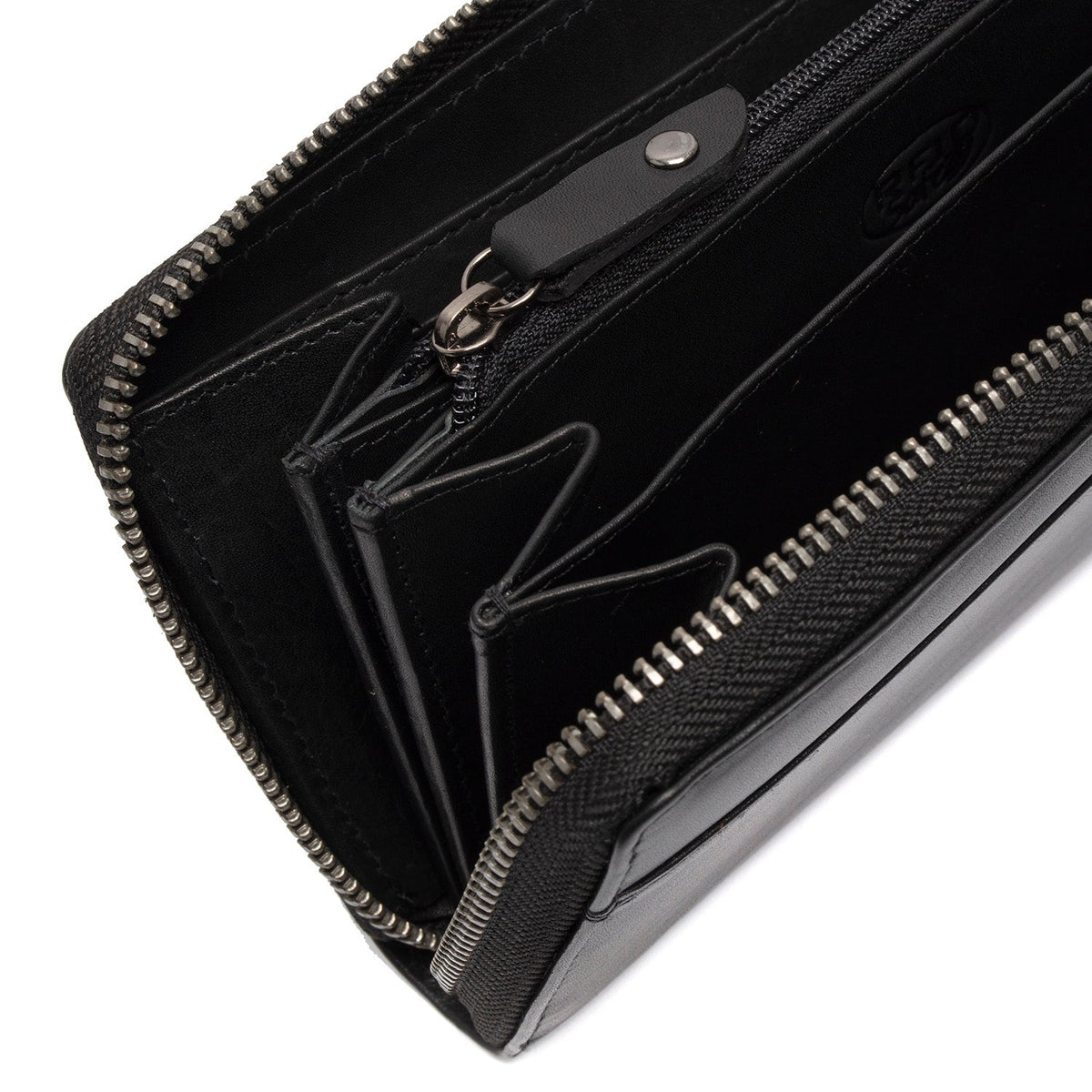 
Classic 100% Full-Grain leather Wallet - Вигляд ззаду з посиленими шкіряними ременями та прострочкою