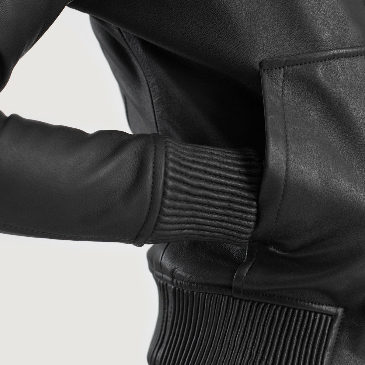 
Luna Hooded Шкіряний бомбер для Жінок – alternate product view 6