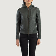 
Luna Hooded Шкіряний бомбер для Жінок – alternate product view 4