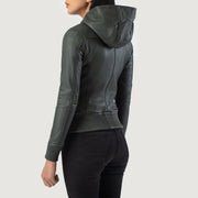 
Luna Hooded Шкіряний бомбер для Жінок – alternate product view 5