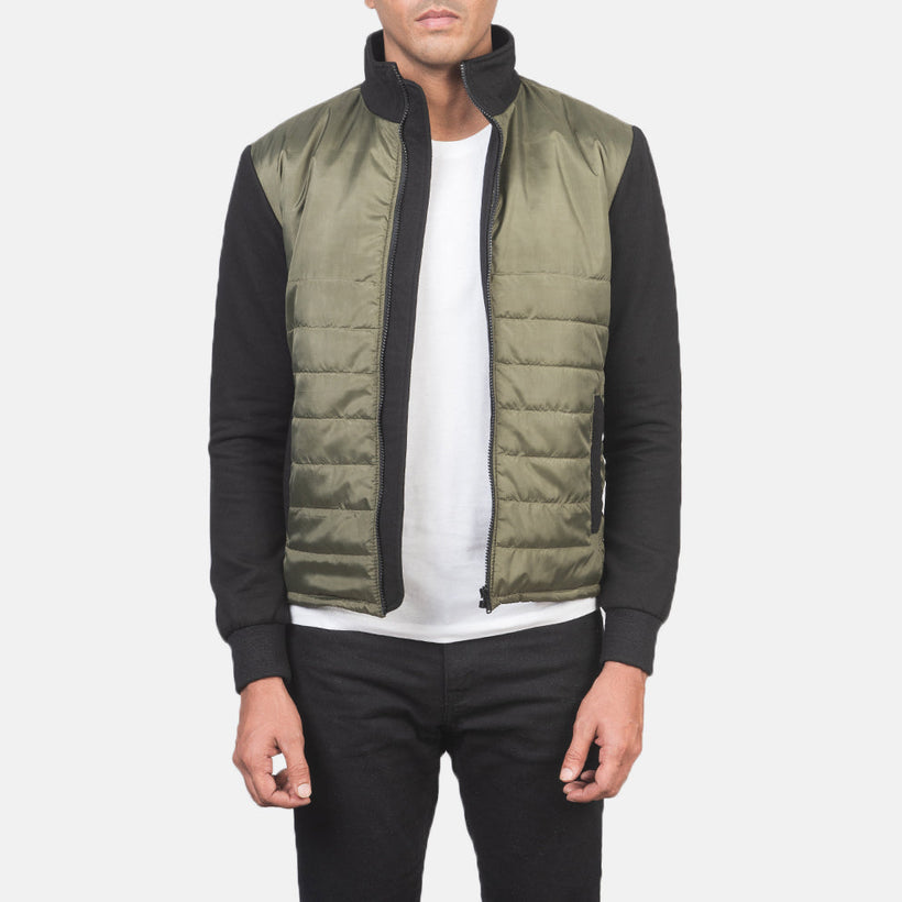 Nashville Quilted Green Windbreaker Шкіряна куртка чоловіча