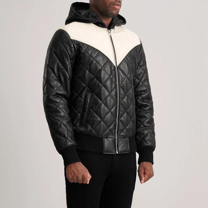 Norman Шкіряна куртка Руда Puffer Шкіряна куртка чоловіча