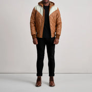 
Norman Шкіряна куртка Рудий Puffer Шкіряна куртка для Чоловіків – alternate product view 3