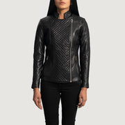 
Orient Grain Стьобаний Чорний Шкіряна косуха для Жінок in Black Sheepskin Leather - Вигляд спереду та приталений силует | Купити в офіційному онлайн-магазині