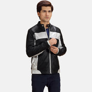 
Randolf Silver Чорний Шкіряна косуха для Чоловіків in Black & silver Sheepskin Leather - Вигляд спереду та приталений силует | Купити в офіційному онлайн-магазині