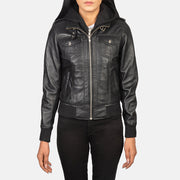 
Roslyn Hooded Шкіряний бомбер для Жінок – alternate product view 4