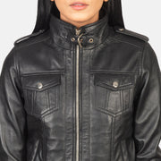 
Roslyn Hooded Шкіряний бомбер для Жінок – alternate product view 6