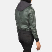 
Roslyn Hooded Шкіряний бомбер для Жінок – alternate product view 5