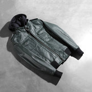 
Roslyn Hooded Шкіряний бомбер для Жінок – alternate product view 7